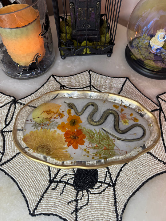 “White Nagini” Artisan Long Tray