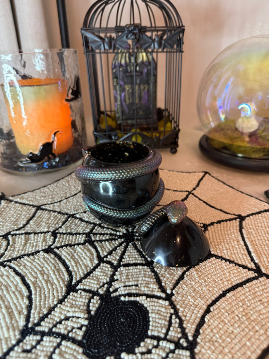 “Black and Iridescent” Nagini Jar