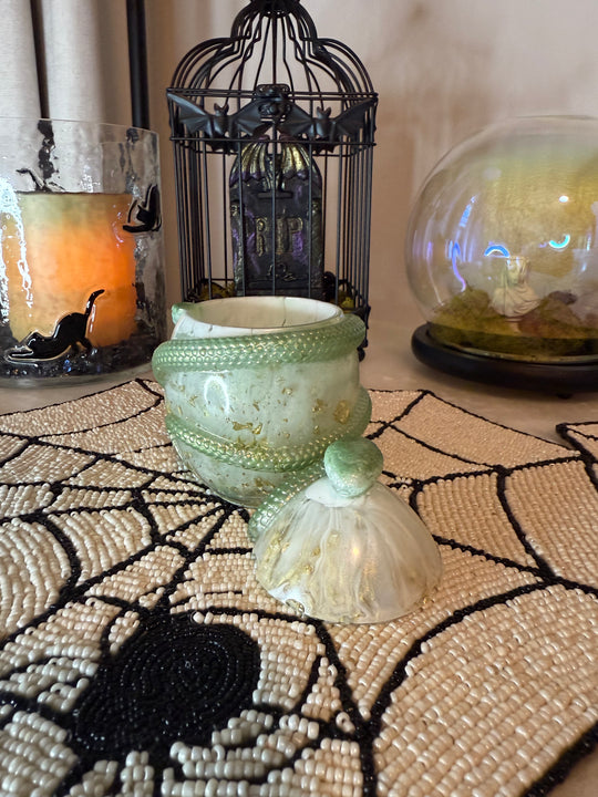 “Verde and Blanco” Nagini Jar