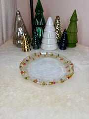 “Holiday Lights” Artisan Round Tray