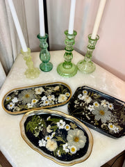 Dark Daisy Floral Sofia Tray