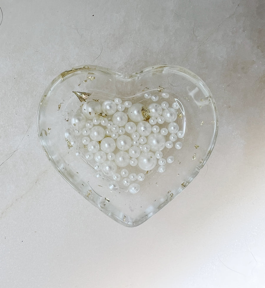 Pearl Heart Ring Dish