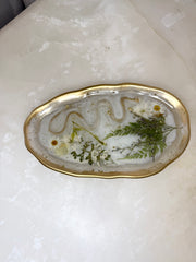 “Blanco Nagini” Artisan Long Tray