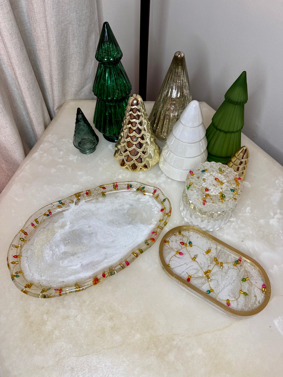 “Holiday Lights” Artisan Long Tray
