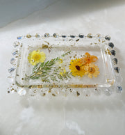 Orange Floral "La Perla" Tray