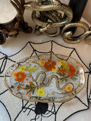“Snake in the Garden” Artisan Long Tray