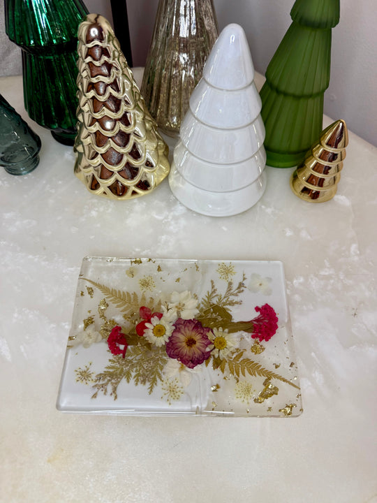 “Red Floral Holiday” Chevre Board