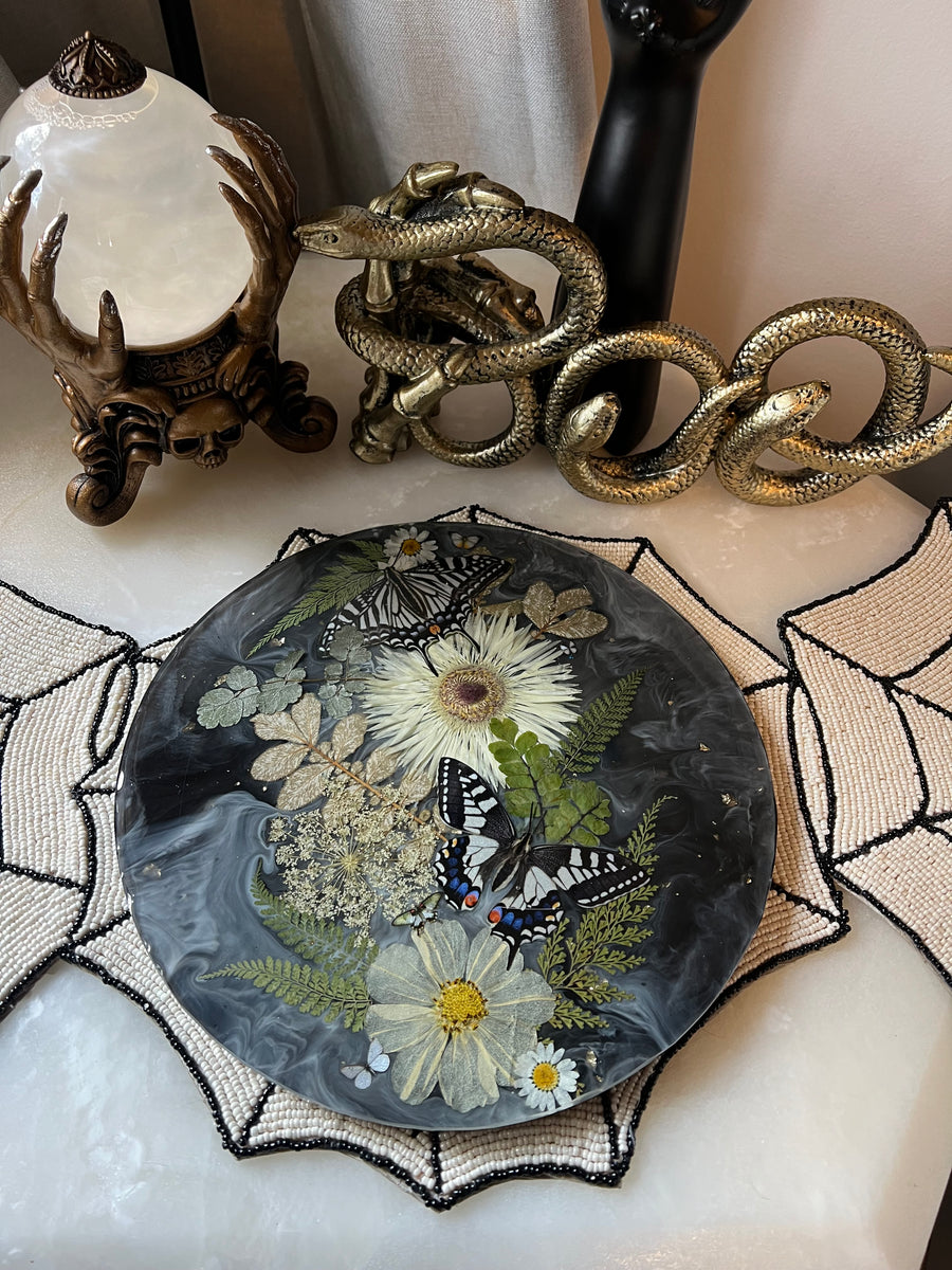 “Dark Butterfly” Round Brie Board