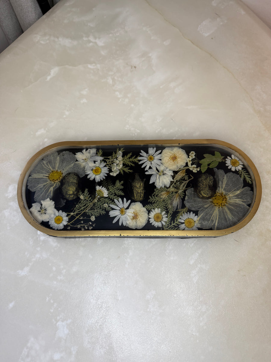 “Gold Gothic Cameo” Long Pill Tray