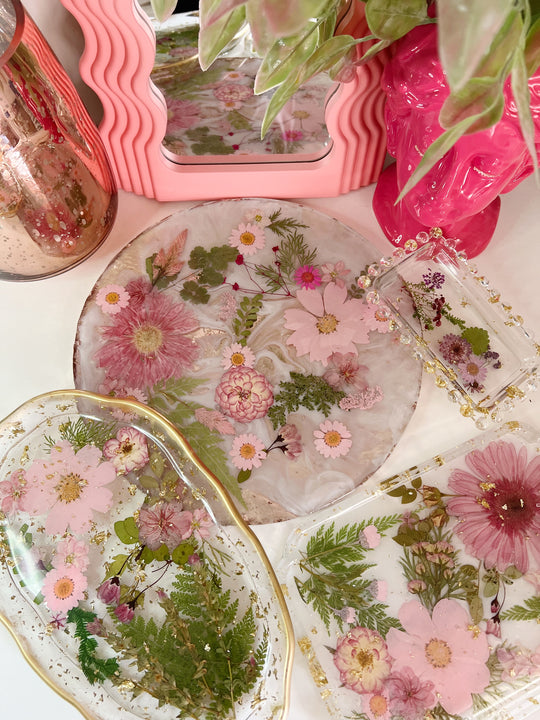 Pink Floral "Sofia" Tray