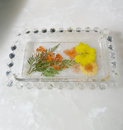 Orange Floral "La Perla" Tray