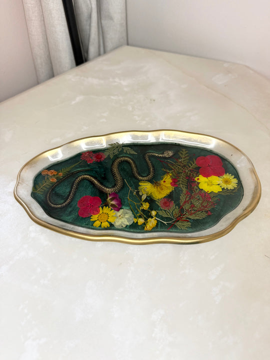 “Verde Nagini” Artisan Long Tray