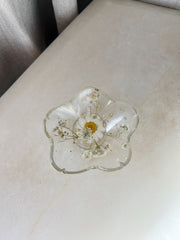 "White Floral" Rose Ring Dish