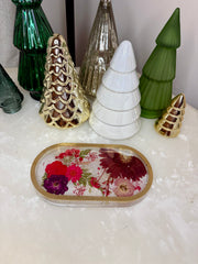 “Red Holiday Floral” Pill Tray