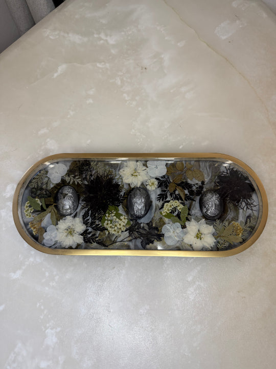 “Silver Gothic Cameo” Long Pill Tray