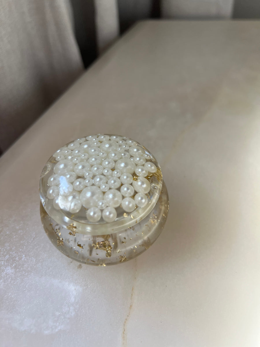 "Gilded Pearl" Ring Jar