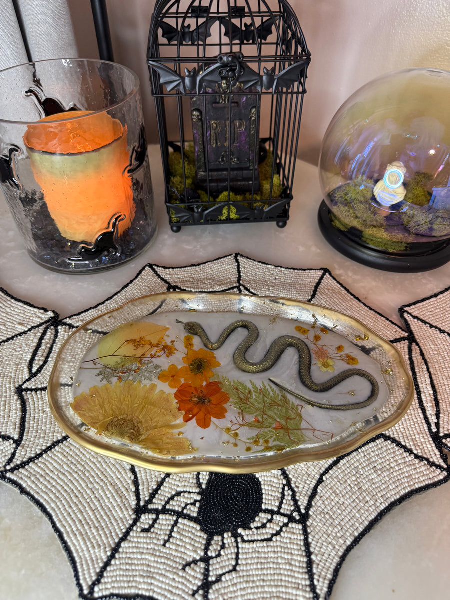 “White Nagini” Artisan Long Tray