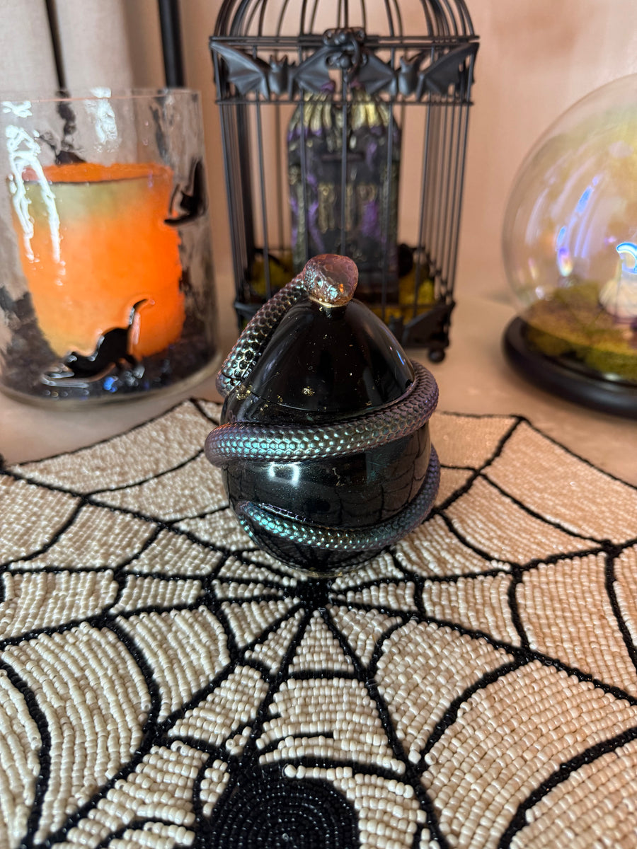 “Black and Iridescent” Nagini Jar