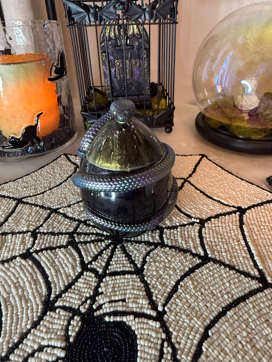 “Black and Gilded Iridescent” Nagini Jar