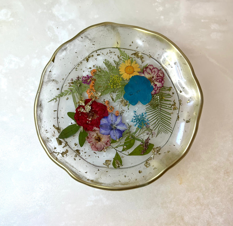 Wildflower Artisan Round Tray