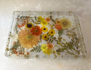 Orange Floral "Valentina" Tray