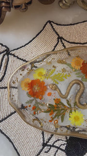 “Snake in the Garden” Artisan Long Tray