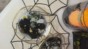 “Dark Floral” Artisan Round Tray