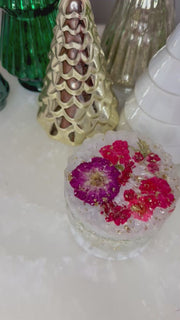 "Red Holiday Floral" Nouvelle Jar