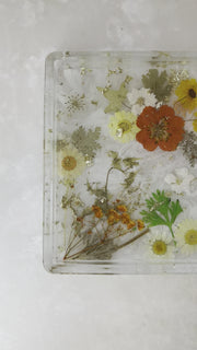 Orange Floral "Valentina" Tray