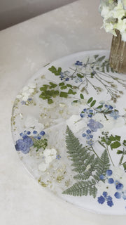 Hydrangea Floral Round Brie Board
