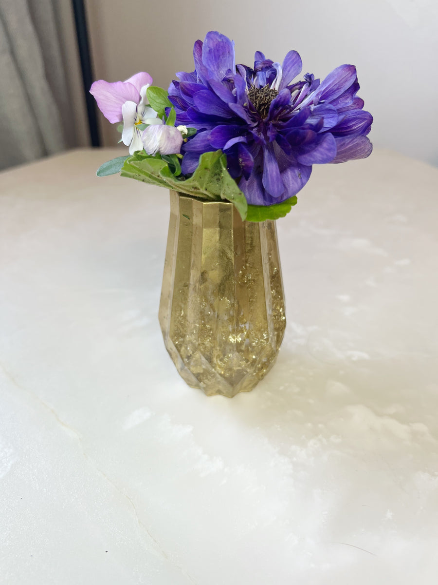 "Golden Age Gemstone" Blume Bud Vase