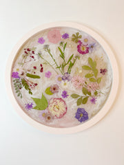 Purple + Pink Floral Round Rose Board