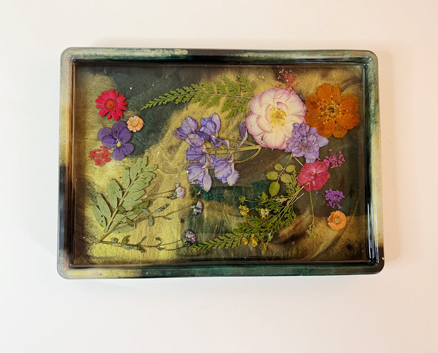 Dark Floral "Valentina" Tray