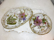 Pink + Purple Floral Artisan Round Tray