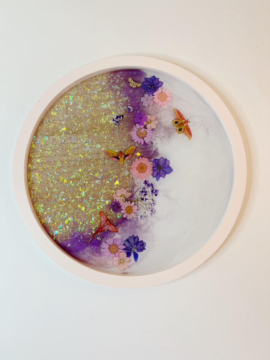 "Iridescent Butterfly" Round Board