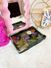 Dark Floral "Valentina" Tray
