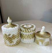 "White + Gold" Nouvelle Jar