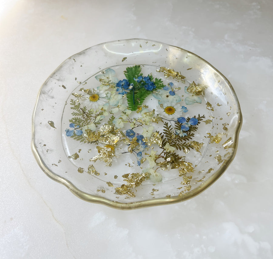 Hydrangea Artisan Round Tray